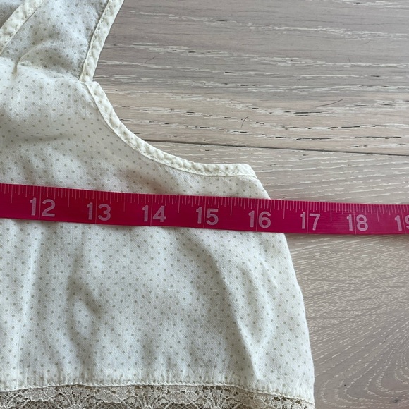 Intimately Free People voile trapeze  Lace Tunic cream dot slip sz small - Picture 9 of 11